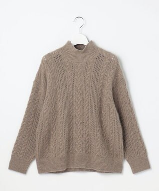 自由区 S 【SHIHOさん着用】ラメフォックスケーブル ニット モカ