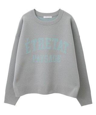 Green Parks ロゴラメニットプルオーバー Gray