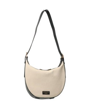 INTER-CHAUSSURES 【Christian Villa】異素材コンビホーボーバッグ ブラックコンビ