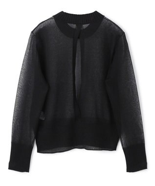 BEIGE， PYRRHOT / シアーコンビ バックスリットプルオーバー Black