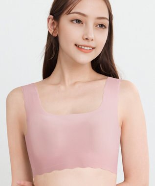 WACOAL 【GOCOCi ゴコチ】 ノンワイヤーブラ ハーフトップ まるでつけていないような着ごこち フラット仕上げ ホックなし CGG535 /ワコール ロマンピンク