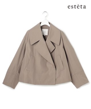  【エステータ】ウールミックスクロス ショートジャケット