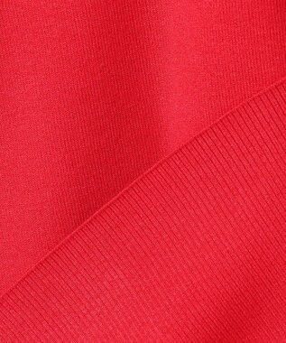 #Newans 【洗える】ファインボタンＶネックカーディガン レッド