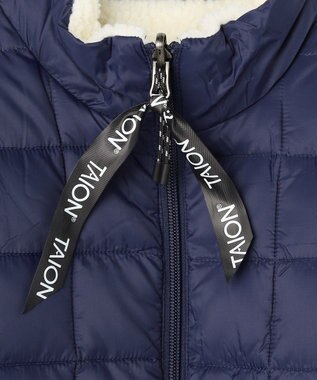 UNFILO 【120-150cm】TAION リバーシブルボア ダウンジャケット(UNISEX) ネイビー×アイボリー