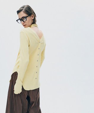 uncrave ヴィンテージリブ 2WAYトップス クリームイエロー（WEB限定カラー)
