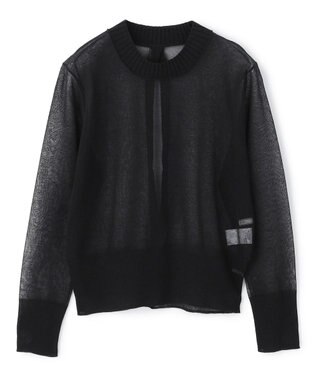 BEIGE， PYRRHOT / シアーコンビ バックスリットプルオーバー Black