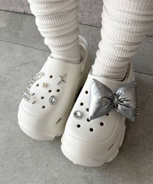 WEGO 【SMLサイズ展開】パーツ付き厚底ラバーサンダル ホワイト