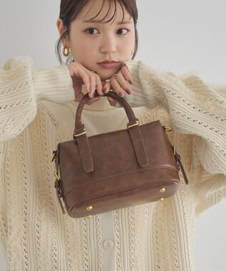 earth music&ecology ウ゛ィンテージライクボストンバッグ Light Brown