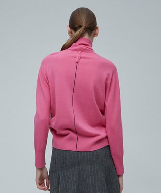 BEIGE， RIGNY / タートルネックニット Pink×Brwn Line