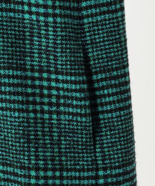 23区 S 【R(アール)】MANTECOツイード ペプラムワンピース グリーン系