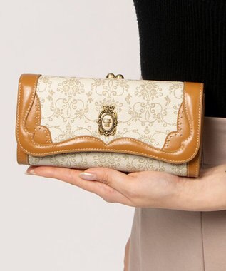 ANNA SUI リーブル 口金長財布 ベージュ