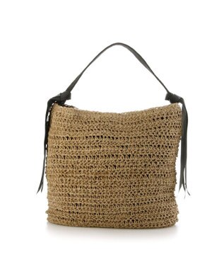 UNBILLION カシュカシュ cachecache / 下がりグログラン地柄編みトート カゴバッグ