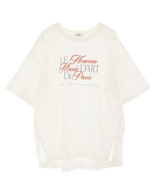 earth music&ecology Ｌｅ　ｎｏｕｖｅａｕスリットＴ Off White