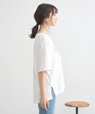earth music&ecology Ｌｅ　ｎｏｕｖｅａｕスリットＴ Off White