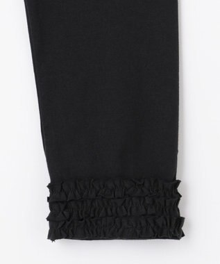 組曲 KIDS 【150-160cm】ストレッチ天竺レギンス（７分丈） ブラック系