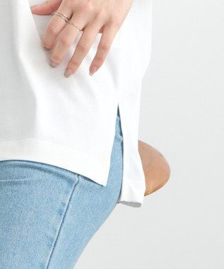 earth music&ecology Ｌｅ　ｎｏｕｖｅａｕスリットＴ Off White