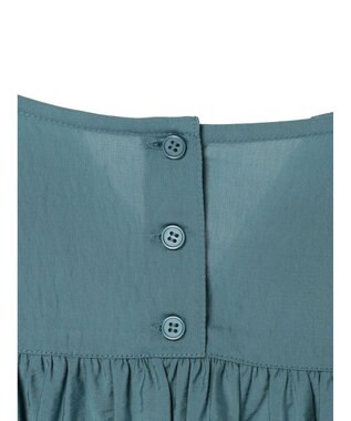 AMERICAN HOLIC 接触冷感スキッパーバックギャザーブラウス Blue Green