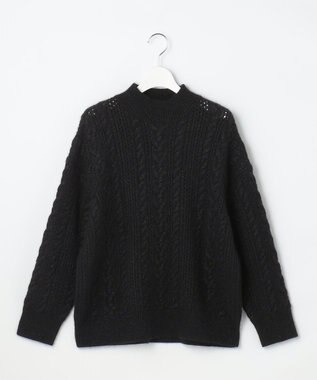 自由区 S 【SHIHOさん着用】ラメフォックスケーブル ニット ブラック