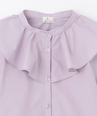 組曲 KIDS 【110-140㎝】パピヨンラッフル ブラウス ラベンダー系