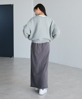 CRAFT STANDARD BOUTIQUE ダブルウェストカットソーロングスカート Dark Gray