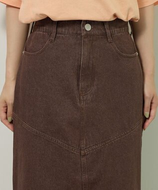 Green Parks デニムタイトロングスカート Brown