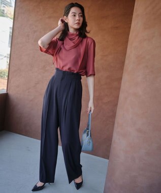 BEIGE， 【セットアップ対応】CINDY / ハイウエストパンツ Navy