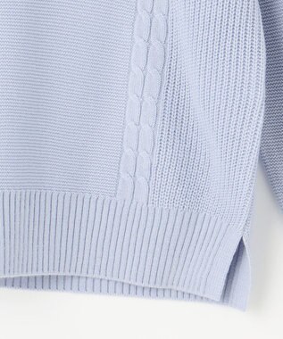 ANY SIS S 【洗える】スフレボトルネック ニット ミントブルー