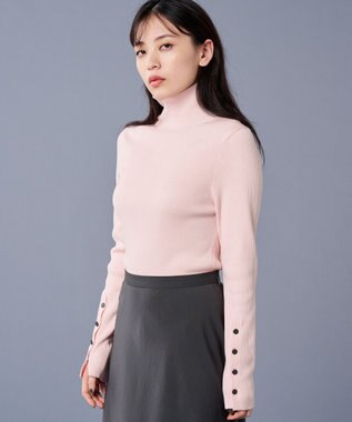 uncrave リブ ハイネックニット（uncrave STANDARD） ピンク
