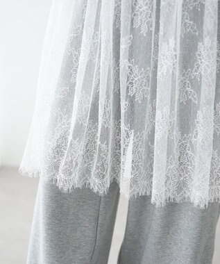 earth music&ecology チュールヘムキャミソール Off White