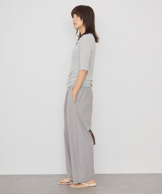 AMERICAN HOLIC 【2点セット】シアーリブヘンリーネックニット＋タンクトップ Light Gray