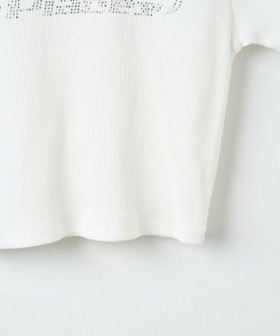 WEGO ラインストーンリブちびT ホワイト