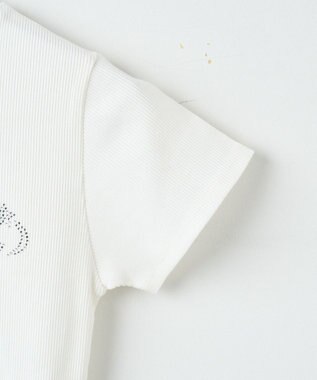 WEGO ラインストーンリブちびT ホワイト