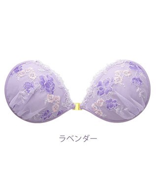 BRADELIS New York 【NuBra / ナチュラルタイプ】ヌーブラ・フルール ミューズ エメ 蒸れにくい バックレス コレクション デザインヌーブラ 正規品 ラベンダー