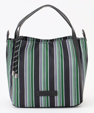 Y'SACCS マルチストライプ すっきりトート Sサイズ グリーン