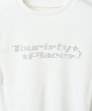 WEGO ラインストーンリブちびT ホワイト