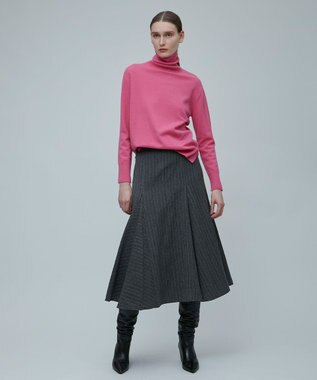 BEIGE， RIGNY / タートルネックニット Pink×Brwn Line