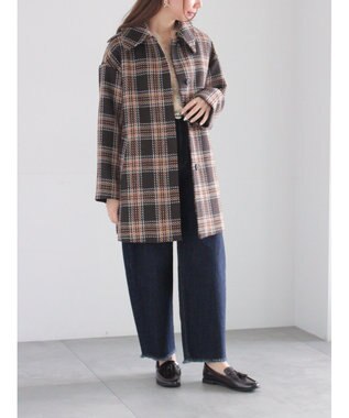 Te chichi ロービングチェックミドルコート《2025winter catalog item》 チャコールグレー