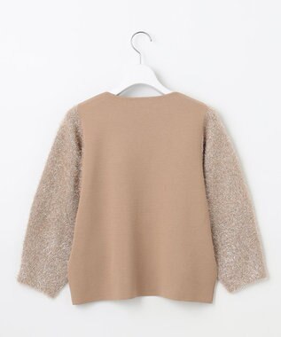 自由区 L 【洗える】フェザーラメ ニット モカ