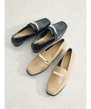 Green Parks ・ｍｉｎｉａ　パールビットローファー Black