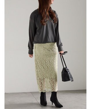 Te chichi プレート付き裏毛PO チャコールグレー