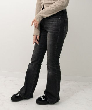 Bridget Birkin 【Bridget Birkin】キラキラリボンムートンシューズ ブラックスウェード