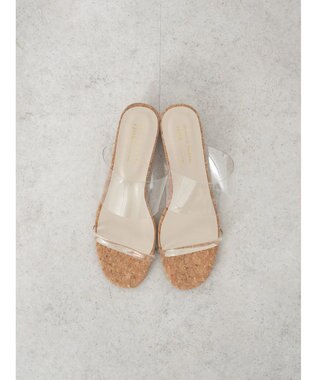 earth music&ecology ＯＲｉｅｎｔａｌＴＲａｆｆｉｃ　クリアストラップサンダル Brown