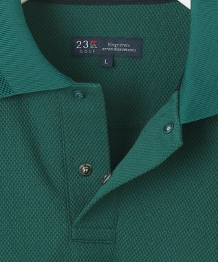 23区GOLF 【MEN【】吸水速乾・UVケア】グラフィカル ポロシャツ グリーン系