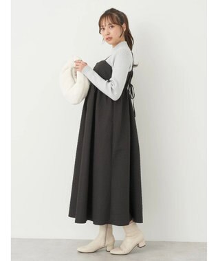 earth music&ecology バックオープンキャミワンピース Black