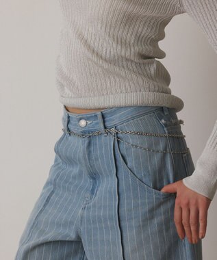 GRACE CONTINENTAL マルチチェーンベルト シルバー