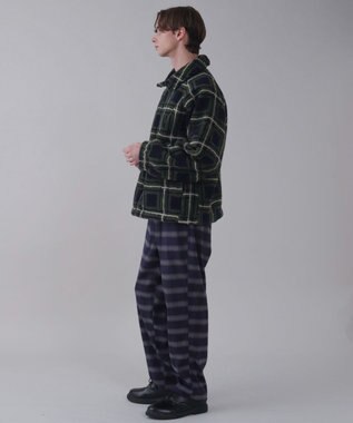 WEGO 【ユニセックス着用ITEM】ボアチェックブルゾン 柄1