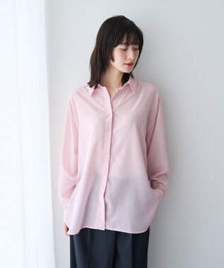 YECCA VECCA バック釦シアーシャツ Pink