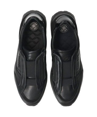 INTER-CHAUSSURES 【BUSSOLA】撥水サイドジップスニーカー ブラック