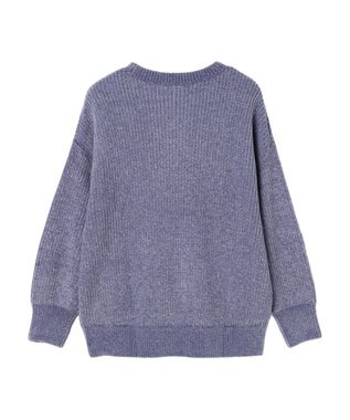 Green Parks ベロアモールニットプルオーバー Sax