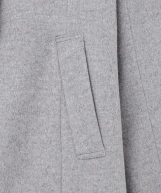 J.PRESS LADIES L Super150sAZAMIビーバー スタンドカラー コート グレー系